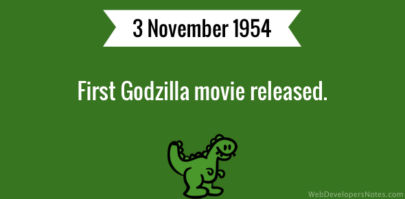 First Godzilla movie cover image