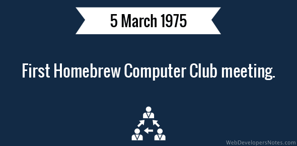 First Homebrew Computer Club meeting cover image