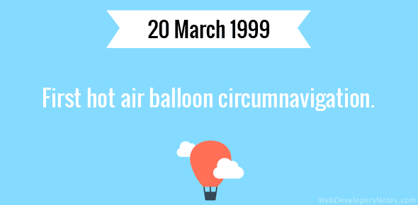 First hot air balloon circumnavigation cover image