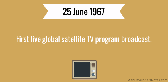 First live global satellite TV program cover image