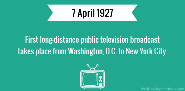 First long-distance public television broadcast cover image