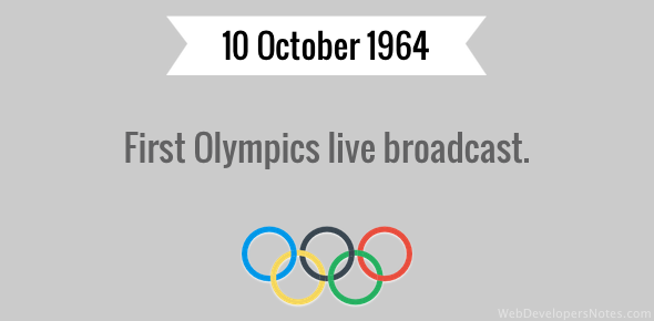 First Olympics live broadcast cover image