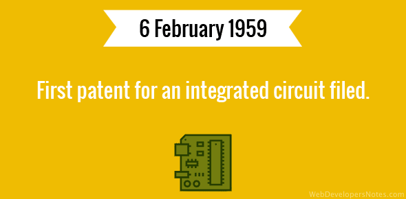 First patent for an integrated circuit filed cover image
