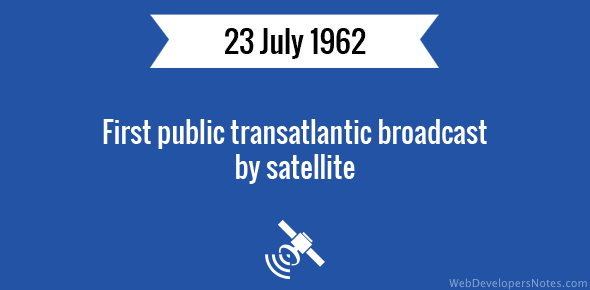 First public transatlantic broadcast by satellite cover image
