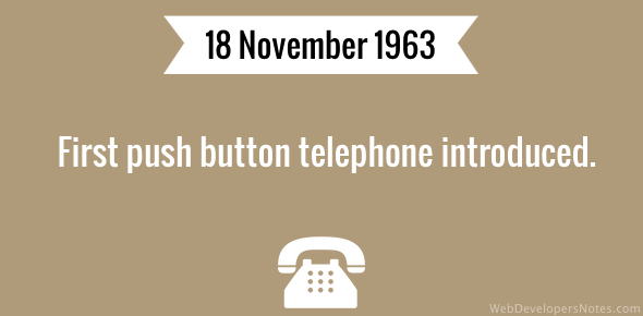 First push button telephone introduced cover image