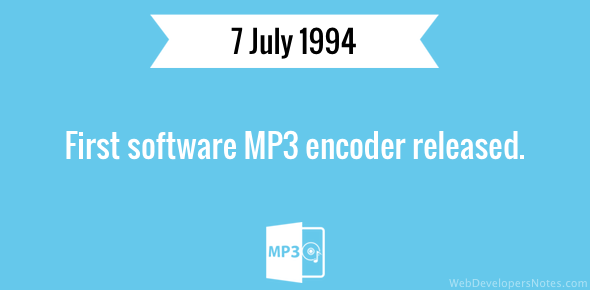 First software MP3 encoder released cover image