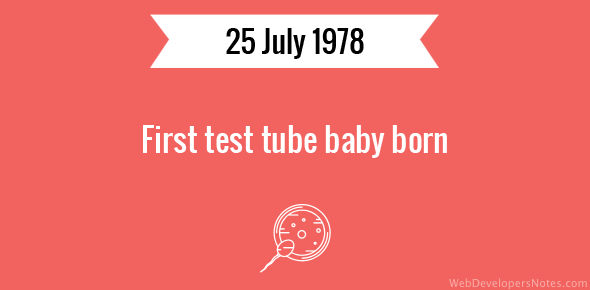 First test tube baby born cover image