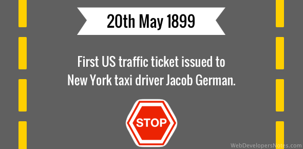 First traffic ticket in US
