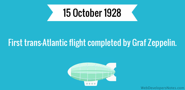 First trans-Atlantic flight completed by Graf Zeppelin cover image