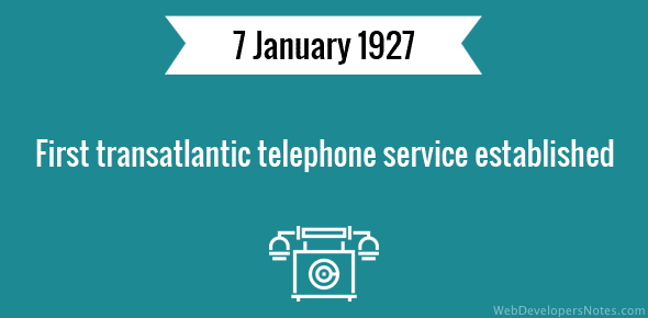 First transatlantic telephone service established cover image