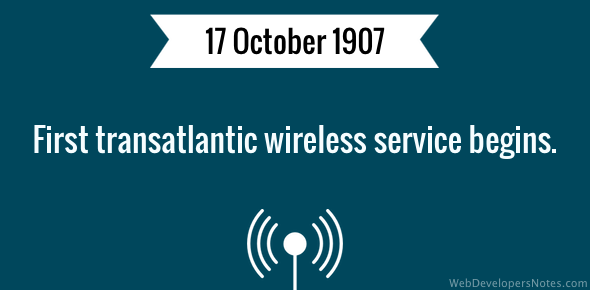 First transatlantic wireless service