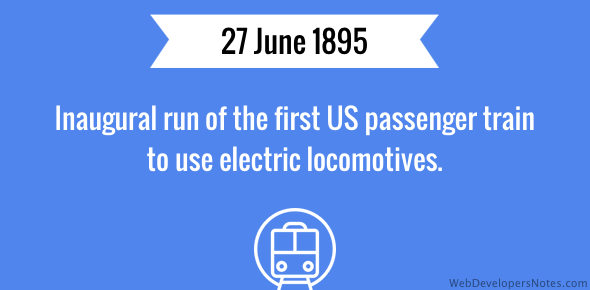 First US passenger train to use electric locomotives cover image