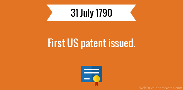 First US patent issued cover image