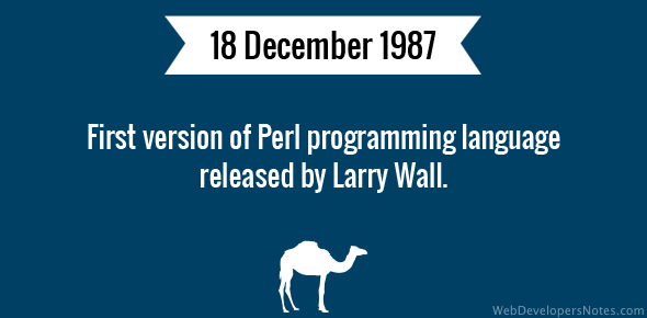 First version of Perl programming language released cover image