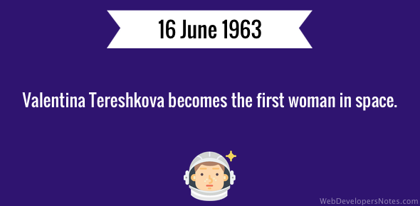 First woman in space – Valentina Tereshkova cover image