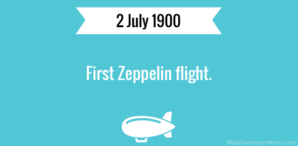 First Zeppelin flight