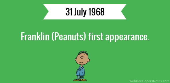Franklin (Peanuts) first appearance cover image