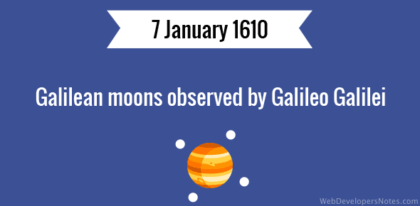Galilean moons observed by Galileo Galilei cover image