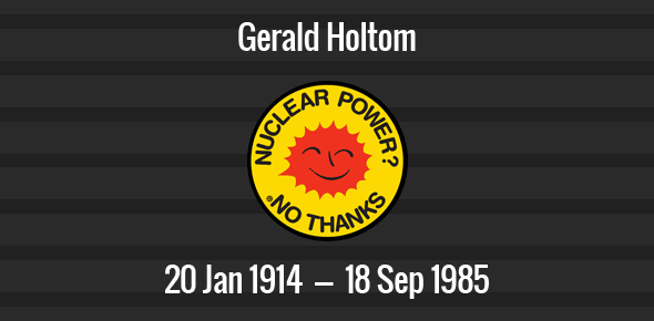 Gerald Holtom Death Anniversary - 18 September 1985