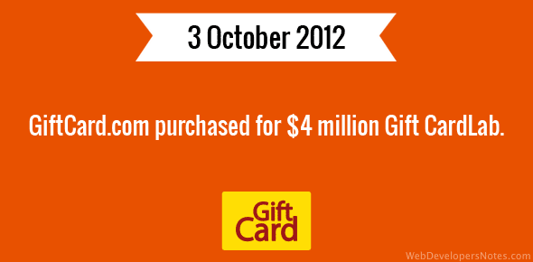 GiftCard.com purchased for $4 million cover image
