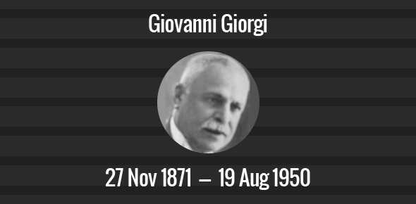 Giovanni Giorgi cover image