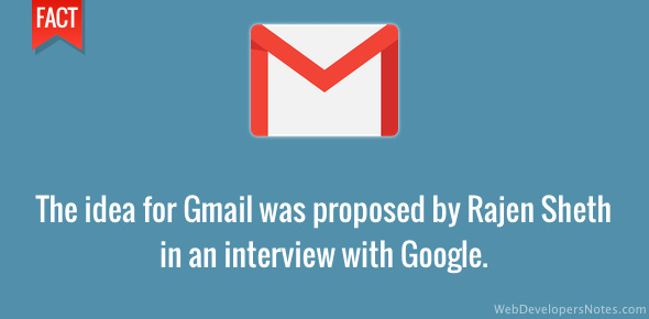 Gmail idea proposed by Rajen Sheth