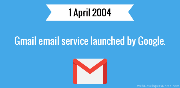 Gmail launched by Google - 1 April 2004
