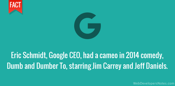Eric Schmidt, Google CEO, cameo in film