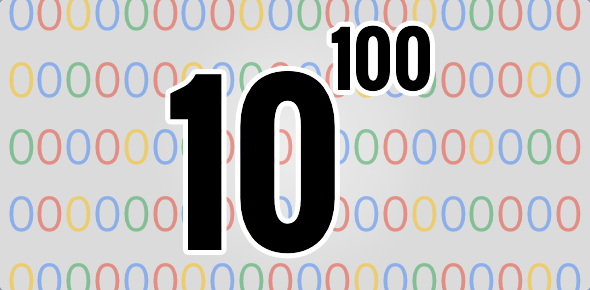 Google's name comes from googol - 1 followed by 100 zeroes