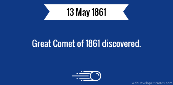 Great Comet of 1861 discovered cover image