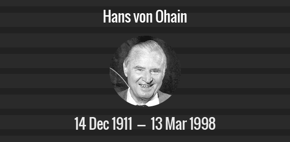 Hans von Ohain death anniversary