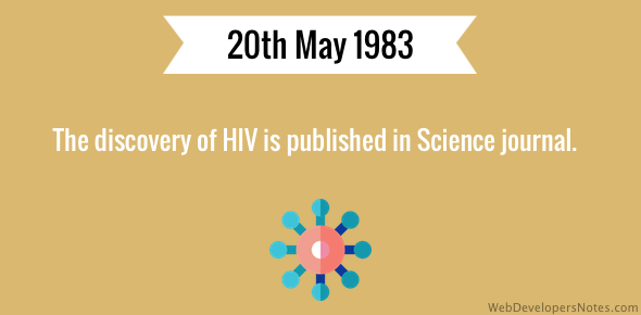 The discovery of HIV is published in Science journal