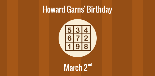 Howard Garns birthday