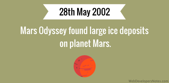 Ice found on Mars by Odyssey