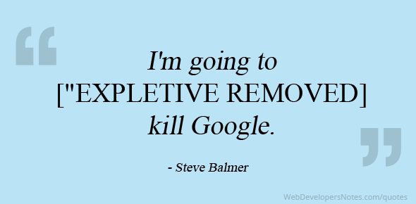 I’m going to kill “Google”. cover image