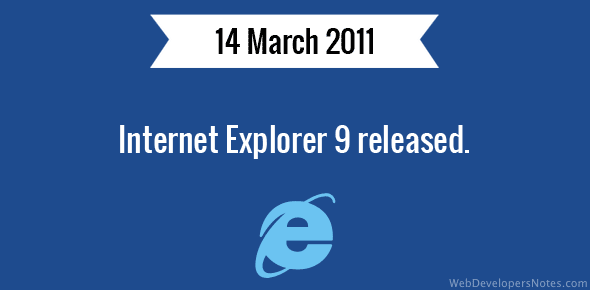 Internet Explorer 9 released cover image
