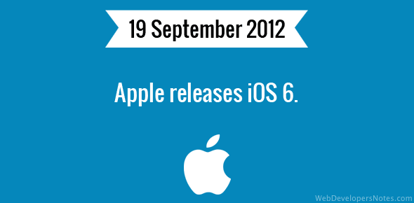 iOS 6 released cover image