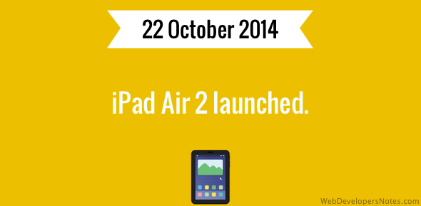 iPad Air 2 launched cover image