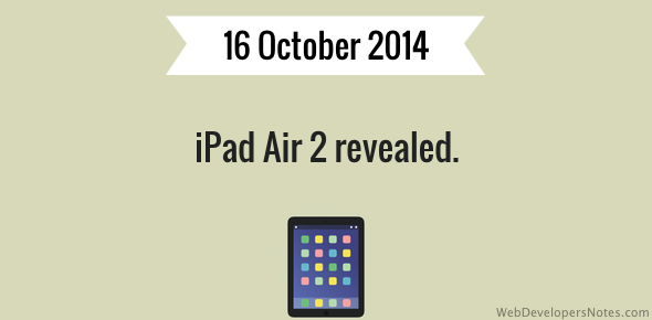 iPad Air 2 revealed cover image