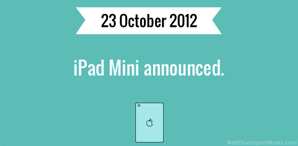 iPad Mini announced cover image