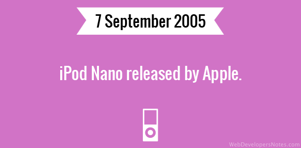 iPod Nano released cover image