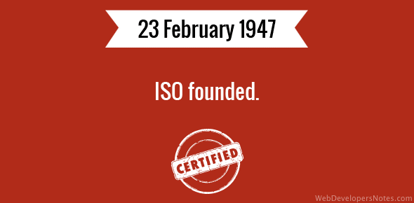 ISO founded cover image