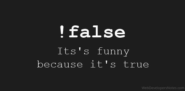JOKE – !false Its’s funny because it’s true cover image