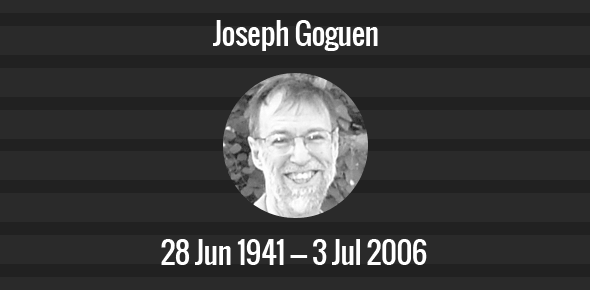 Joseph Goguen Death Anniversary - 3 July 2006