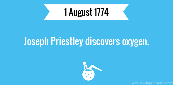 Joseph Priestley discovers oxygen cover image