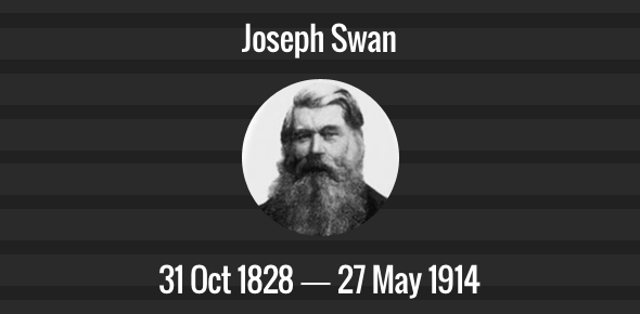 Joseph Swan death anniversary