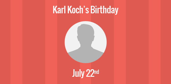Karl Koch Birthday - 22 July 1965