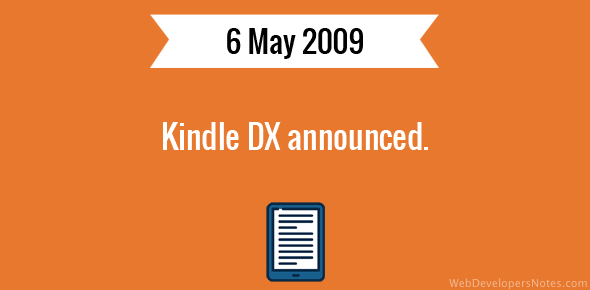 Kindle DX announced cover image