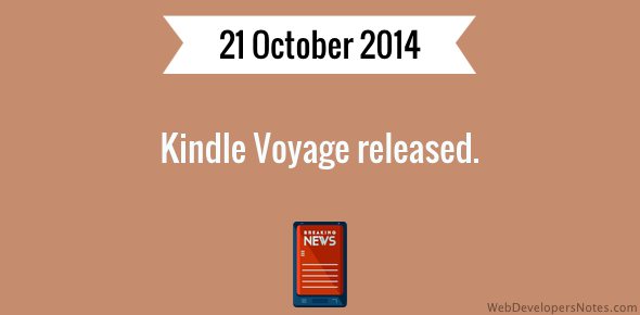 Kindle Voyage released cover image