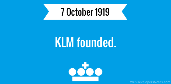 KLM founded cover image
